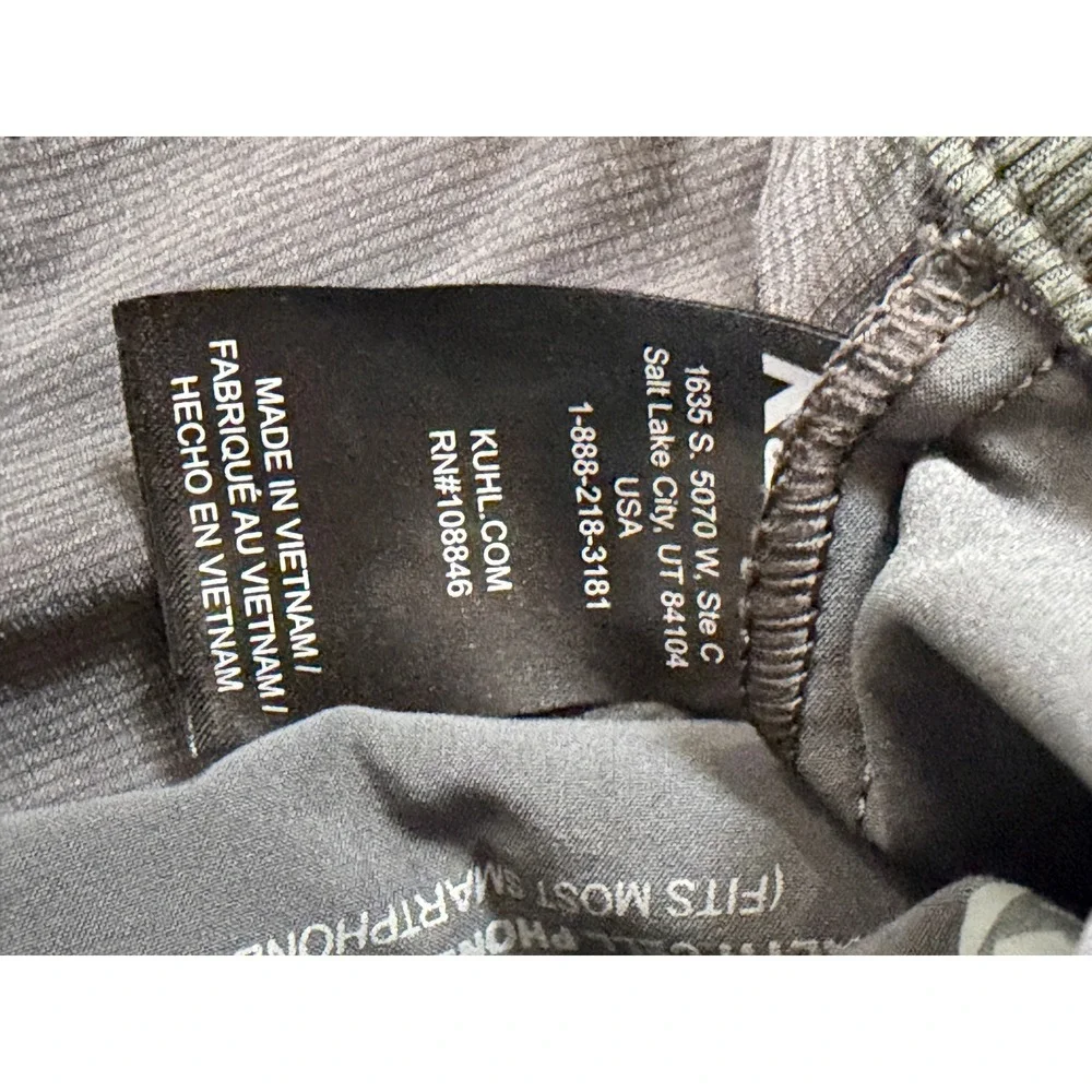 Kuhl Deceptr Mens 38x34 Tapered Hiking Pants Gray Tuff Lite Stretch UPF 50